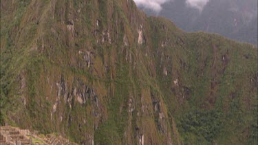Panning down from Huayna Piccu to Machu Piccu