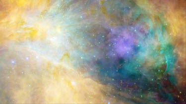 Computer-generated animation of an image-based nebula