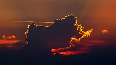 Sun Made Silhouetted Cloud Formation, Lido, Venezia, Italy