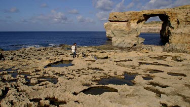 Fungus Rock Black Lagoon, Dwejra, Gozo, Malta