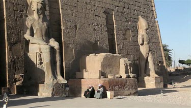 Seated Colossi Of Ramses At Luxor Temple, Luxor, Egypt, North Africa