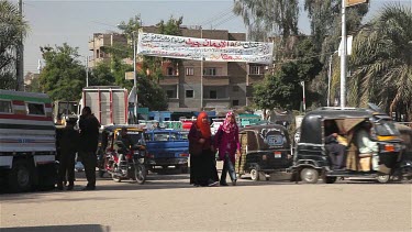 Busy Road Crossing, Nagaa El-Shaikh Abou Azouz, Egypt