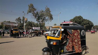 Busy Road Crossing, Nagaa El-Shaikh Abou Azouz, Egypt