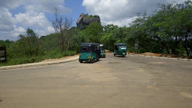 Lion Rock & Green Tuc Tucs, Sigiriya, Sri Lanka