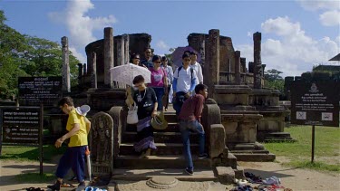 Vatadage & Asian Tourists, Polonnaruwa, Sri Lanka