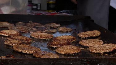 Burgers & Bacon On Hot Griddle, The Great Yorkshire Show, North Yorkshire