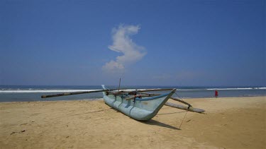 Fibreglass Fishing Boat, Bentota Beach, Sri Lanka